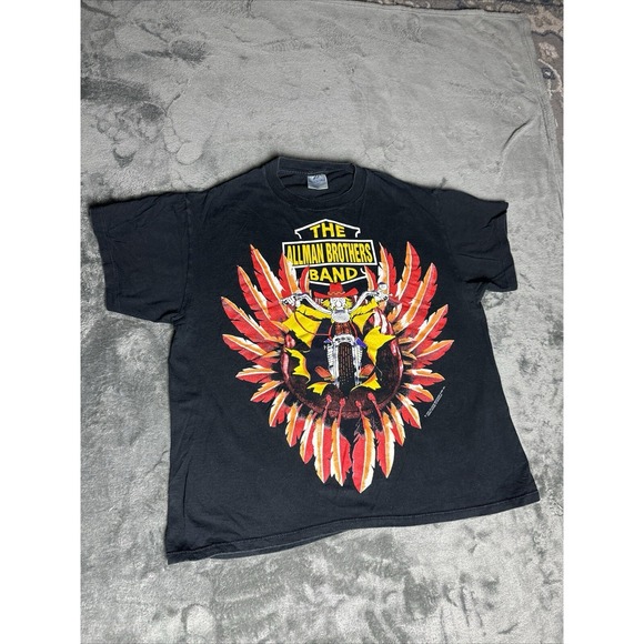 Vintage Allman Brothers 1992 Summer Tour 2 Sided T Shirt Motorcycle Brockum‎ XL - Picture 1 of 16